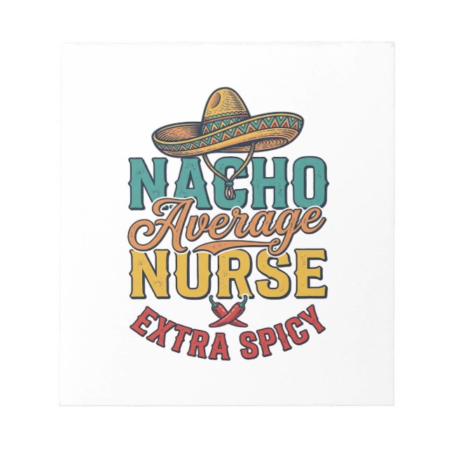 Bloco De Notas Enfermeira Nacho Média Extra Apimentada Camisa Eng (Frente)