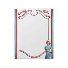 Bloco De Notas Enfermeira Nostálgica Bonita Pinup_ Mãe e Enfermei