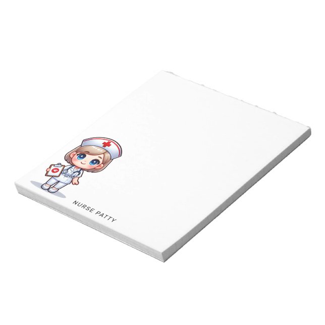 Bloco De Notas Enfermeira Pinguim-Rosa-Rosa-Estioscópio Personali (Invertido)