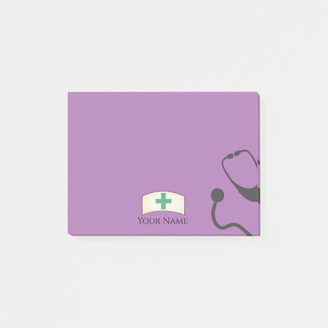 Bloco De Notas Enfermeiro Bonito Estetoscópio Médico Personalizad (Frente)