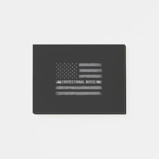 Bloco De Notas Enfermeiro correcional norte-americano Flag Vintag