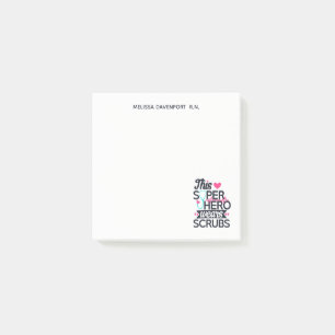 Bloco De Notas Enfermeiro Enfermeiro Super Herói Dizendo Tipograf