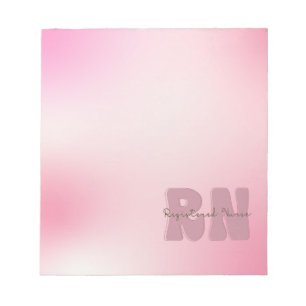 Bloco De Notas Enfermeiro Registrado Rosa