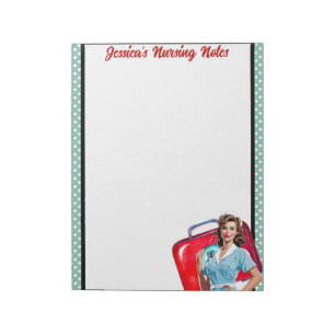 Bloco De Notas Enfermeiro Retroativo Pinup_ Nursing Notas