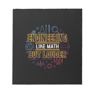 Bloco De Notas Engenheiro Gosta de Engenharia Como Matemática