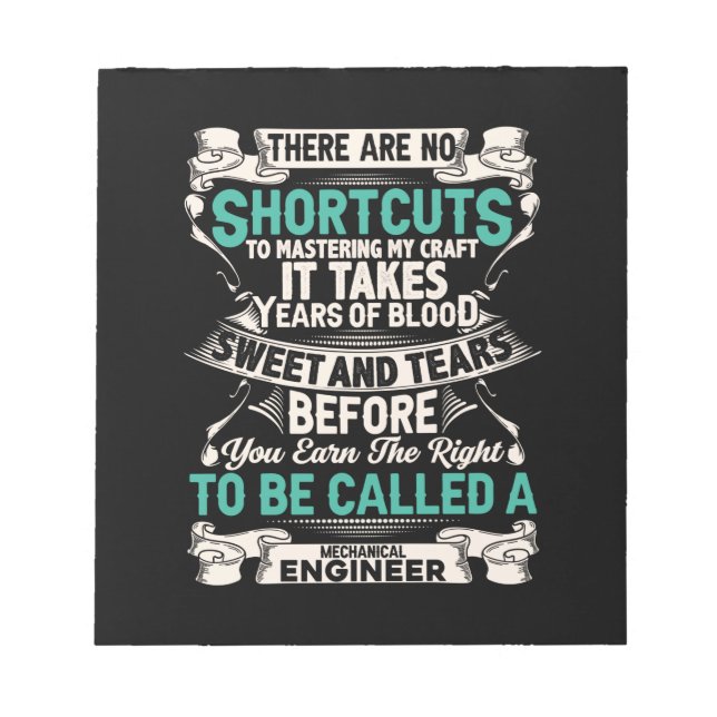 Bloco De Notas Engenheiro mecânico do engenheiro (Frente)