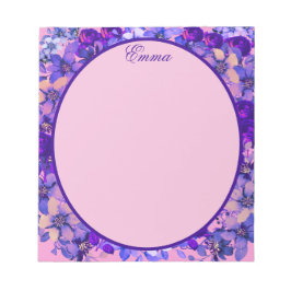 Bloco De Notas English Cottage Garden Vibrant Floral 