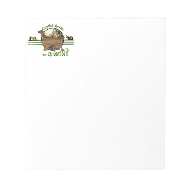 Bloco De Notas English Setter Sporting Group (Frente)