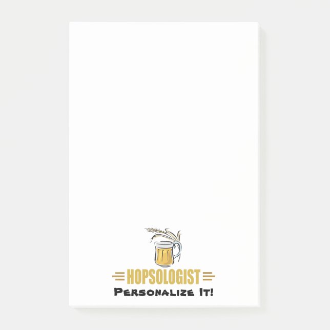 Bloco De Notas Engraçada Cerveja Hopsologista (Frente)