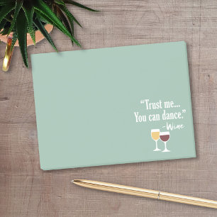 Bloco De Notas Engraçada citação de vinho - Acredite em mim, você