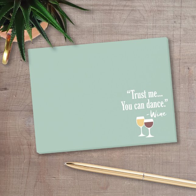 Bloco De Notas Engraçada citação de vinho - Acredite em mim, você (Funny wine themed post it notes with low quantity. Add your personal touch.)