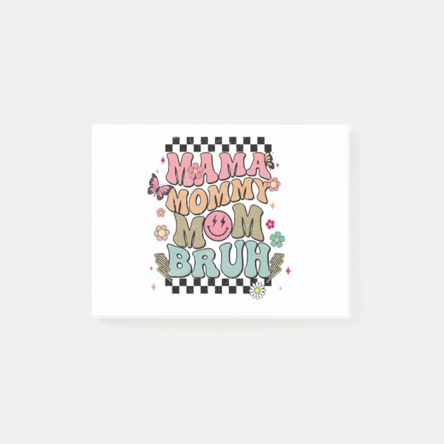 Bloco De Notas Engraçada Mamãe Flores no Dia da Mãe Bonita Mãe (Frente)