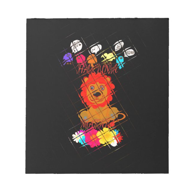 Bloco De Notas Engraçado Baby Lion King: Hakuna Matata Art Design (Frente)