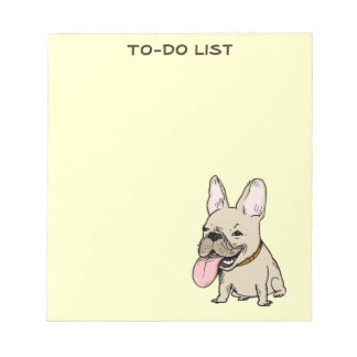 Bloco De Notas Engraçado Bulldog Francês Desenhando Texto Persona