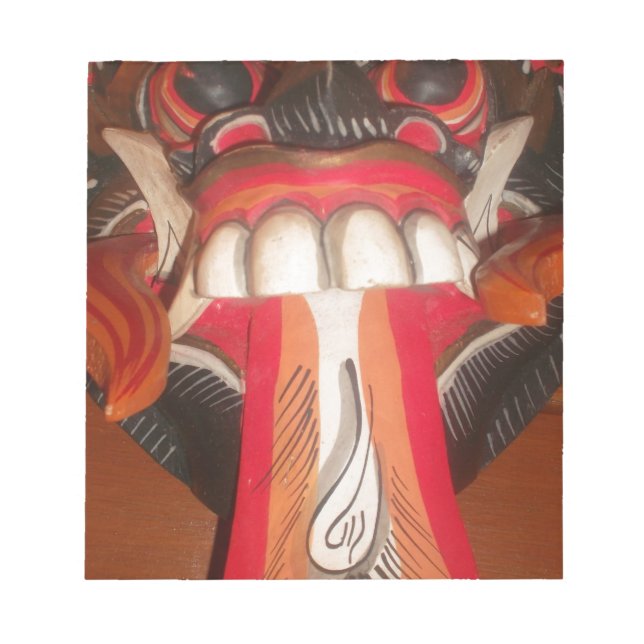 Bloco De Notas Engraçado Carinho, Máscara de Halloween (Frente)