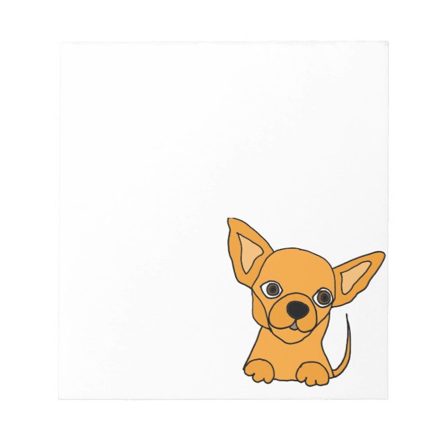 Bloco De Notas Engraçado Chihuahua Puppy Dog (Frente)