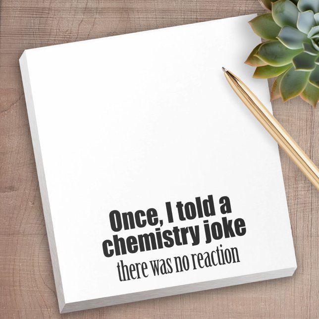 Bloco De Notas Engraçado Citação do Professor de Química - sem re (Personalized Notepad - a fun gift or useful promotional product)
