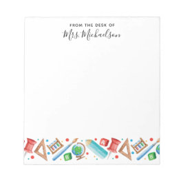 Bloco De Notas Engraçado de volta à Escola em Lápis