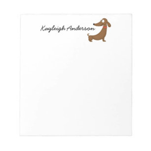 Bloco de notas engraçado do Dachshund 5.5" x 6" - 