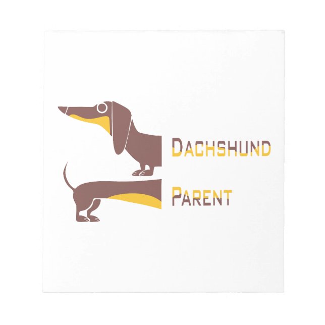Bloco De Notas Engraçado e fofo dachshund para os pais de cães lo (Frente)