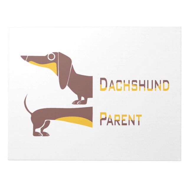 Bloco De Notas Engraçado e fofo dachshund para os pais de cães lo (Frente)