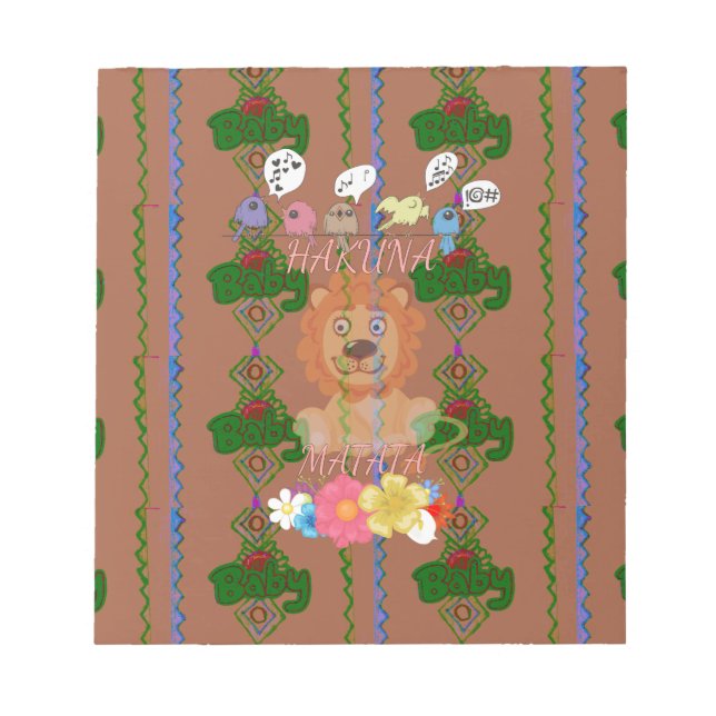 Bloco De Notas Engraçado Engraçado Rei Leão-Leão Hakuna Matata De (Frente)