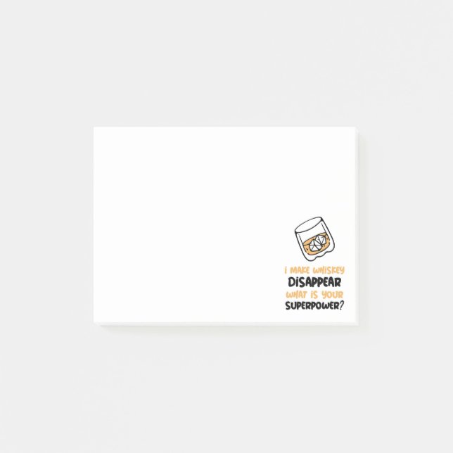 Bloco De Notas Engraçado Eu Fazer Whiskey Desaparecer (Frente)
