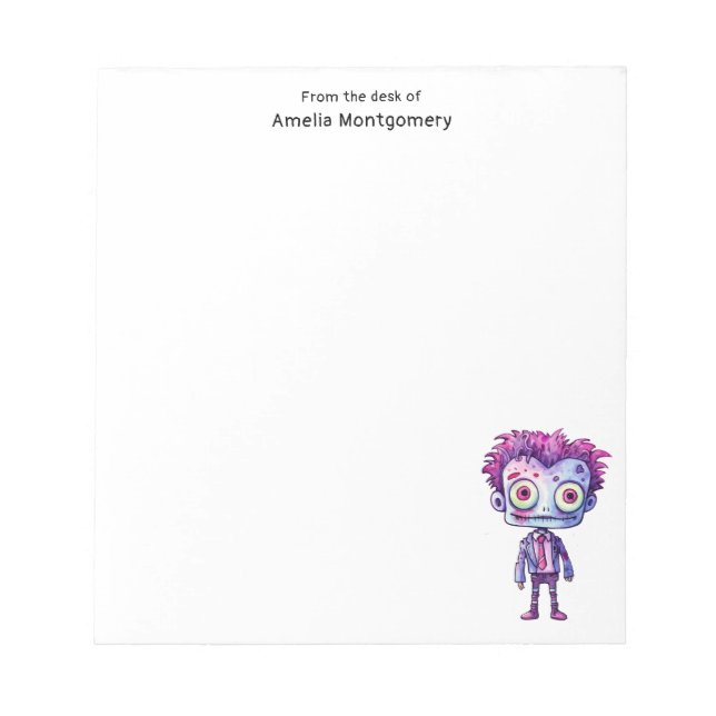 Bloco De Notas Engraçado Frankenstein Monster Halloween (Frente)