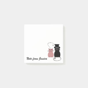 Bloco De Notas Engraçado gato-do-mato-amado casal personalizado