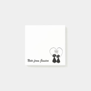Bloco De Notas Engraçado gato-do-mato-amado casal personalizado