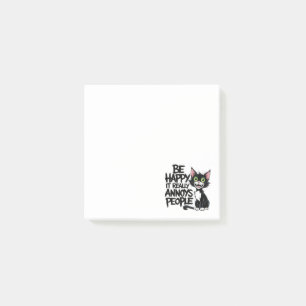 Bloco De Notas Engraçado Gato-Pão-Presente Humor Preto-Gatinho