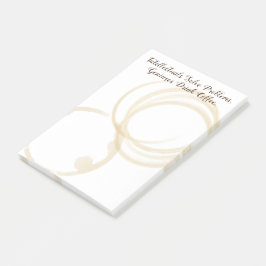 Bloco De Notas Engraçado "Geniuses Bebem Café" Anel de Café