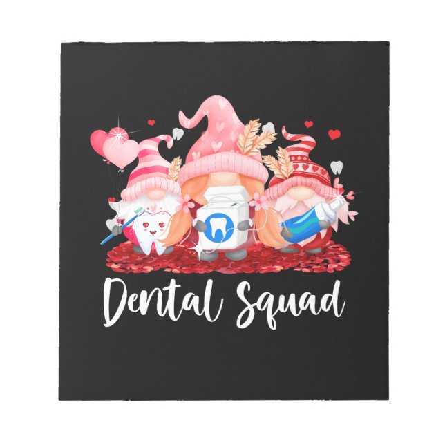 Bloco De Notas Engraçado Gnomo Dental Squad Leprechaun Dentista (Frente)