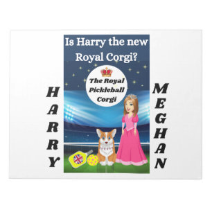 Bloco De Notas Engraçado Harry e Meghan Large Escrevendo Pad