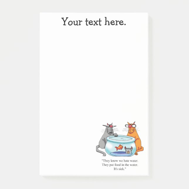 Bloco De Notas Engraçado Humor de Gato (Frente)