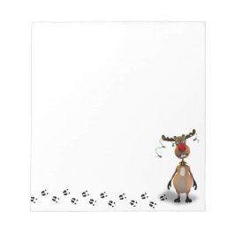 Bloco De Notas Engraçado Natal Red Nosed Reindeer