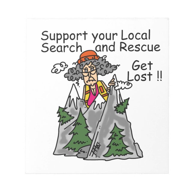 Bloco De Notas Engraçado obtenha perdido (Frente)