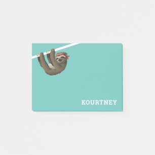 Bloco De Notas Engraçado preguiçoso com nome personalizado