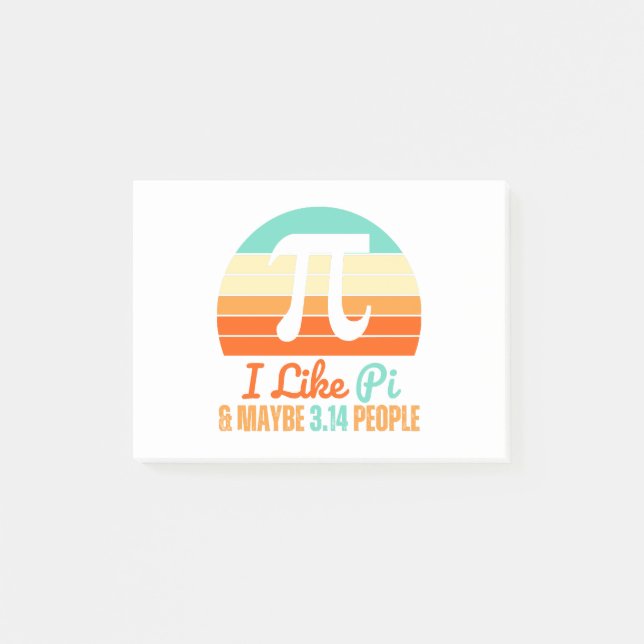 Bloco De Notas Engraçado Professor de Matemática Marcha 14 Pi Day (Frente)