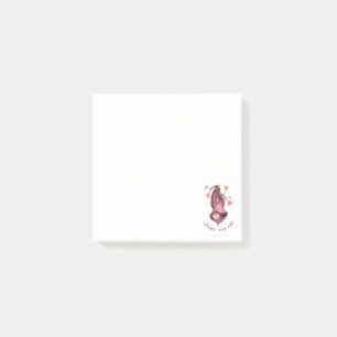 Bloco De Notas Engraçado Romântico Desenho Animal com Sorriso d