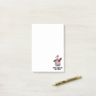 Bloco De Notas Engraçado Tie Dye Flamingo Hippie