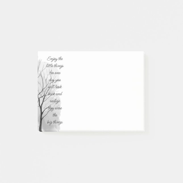 Bloco De Notas Enjoy Little Things Inspirational Life Quote (Frente)
