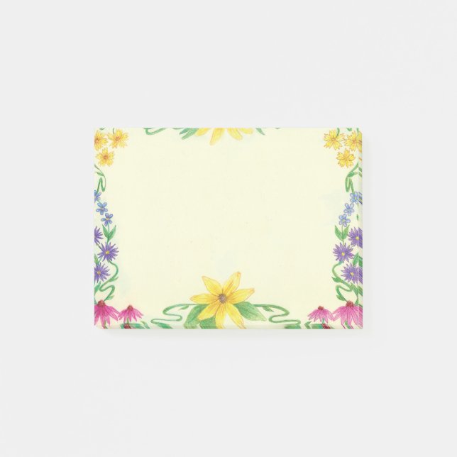 Bloco de Notas Enquadrado Floral (Frente)