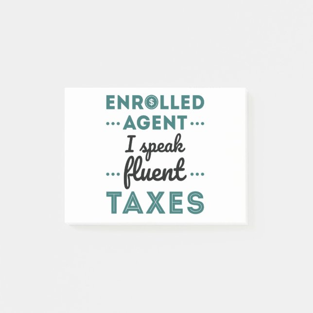 Bloco De Notas Enrolled Agent I Speak Fluent Taxes (Frente)