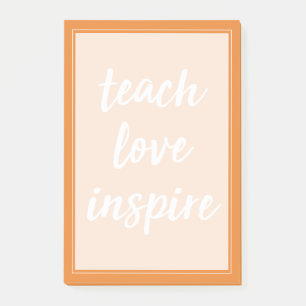 Bloco De Notas Ensine o amor inspiram   frase inspirada
