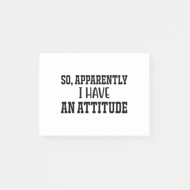 Bloco De Notas Então, Aparentemente Tenho Uma Atitude (Frente)