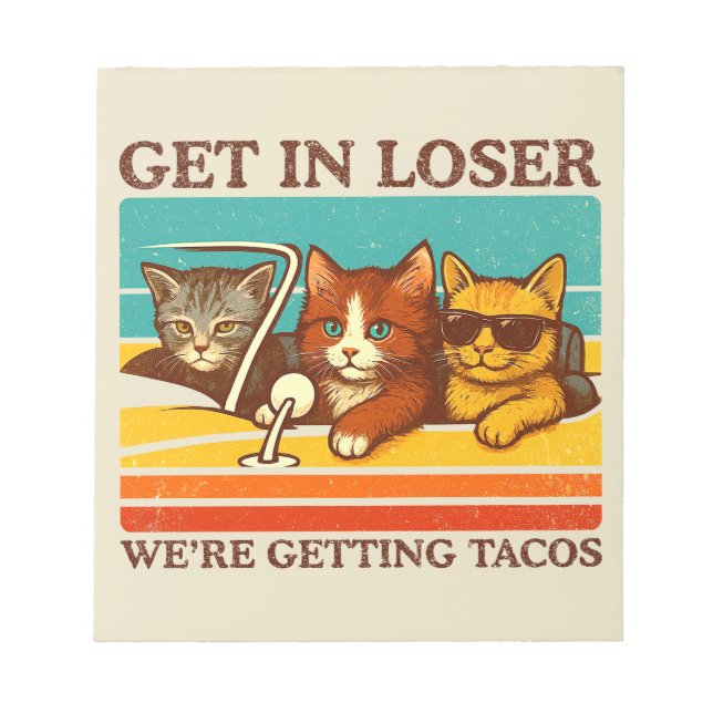 Bloco De Notas Entra-te, estamos a apanhar tacos (Frente)