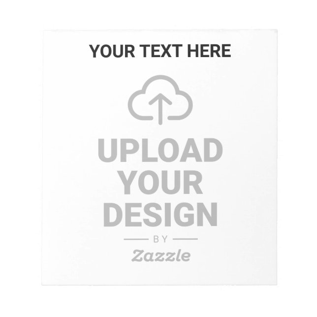 Bloco De Notas Envie seu design e texto (Frente)