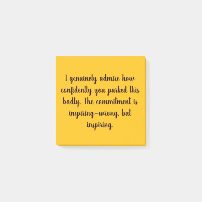 Bloco De Notas Epic Parking Fail Sticky Notes (Frente)