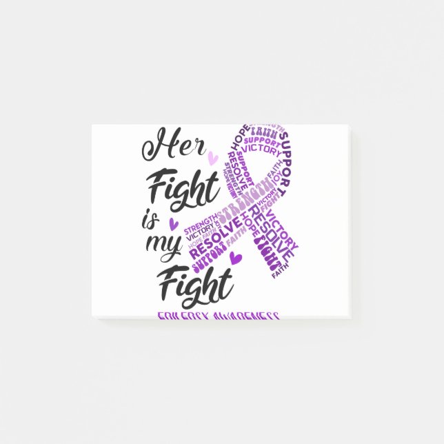 Bloco De Notas Epilepsy Awareness Her Fight is my Fight (Frente)